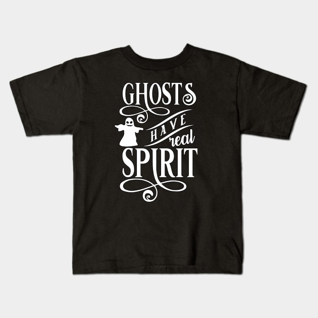 Ghosts Gave Real Spirit Kids T-Shirt by Eric Okore